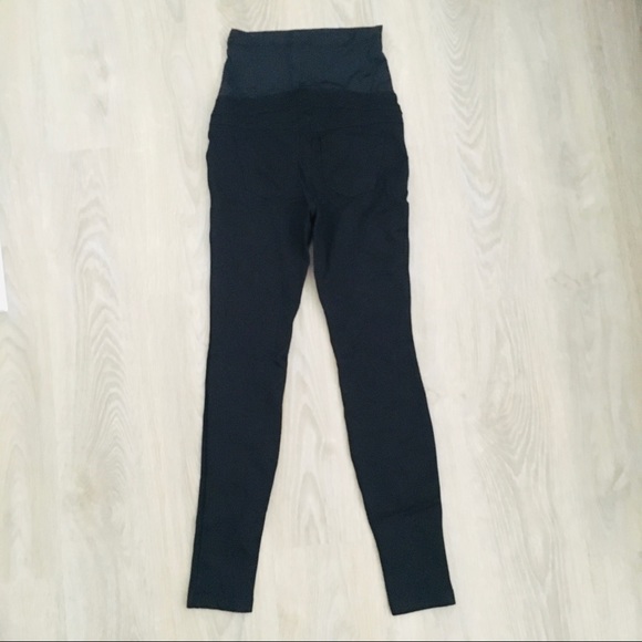 NWOT - STORK & BABE - BLACK SKINNY MATERNITY PANTS - Picture 3 of 8
